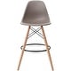 preview thumbnail 39 of 57, Counter Stool With Back Plastic Molded Wooden Eiffel Base For Kitchen Island Hotel Work High Chair
