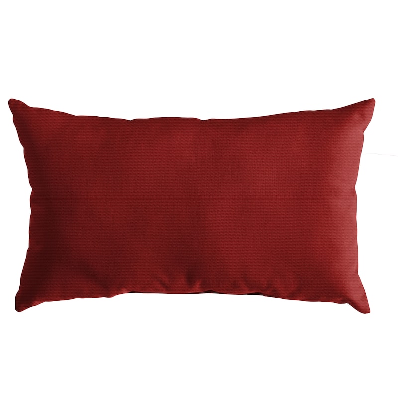 Sunbrella Canvas Indoor/Outdoor 13x20 Knife Edge Pillow (Single) - 13 in H x 20 in W x 6 in D - Canvas Jockey Red