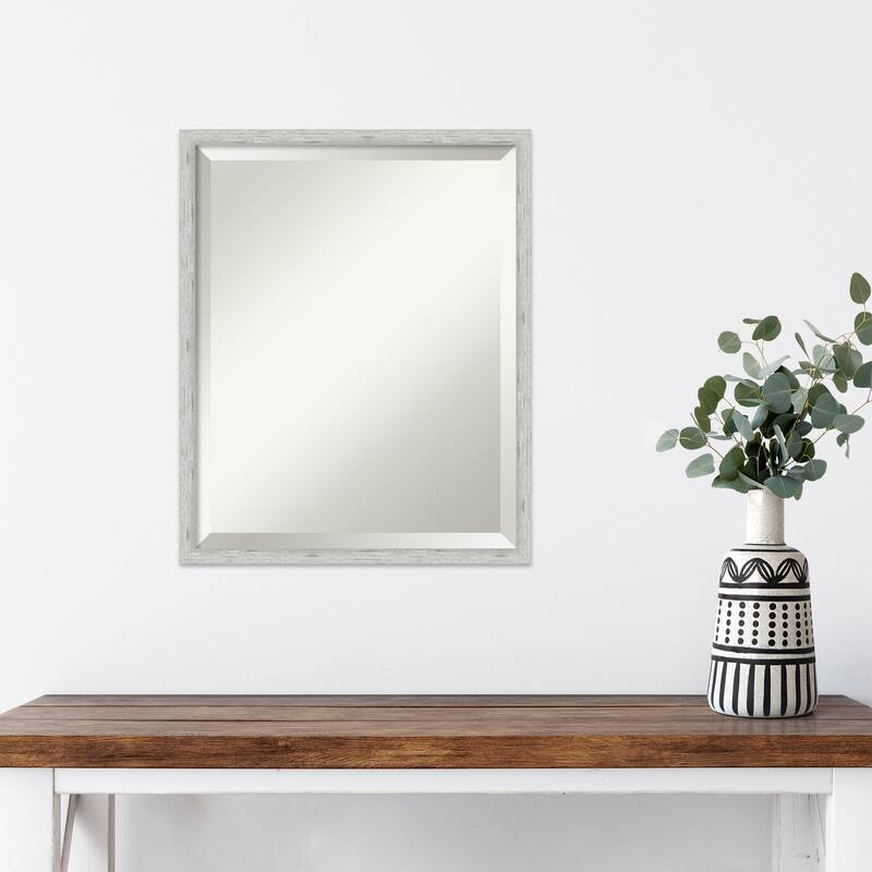 Imprint Beveled Wood Framed Wall Mirror