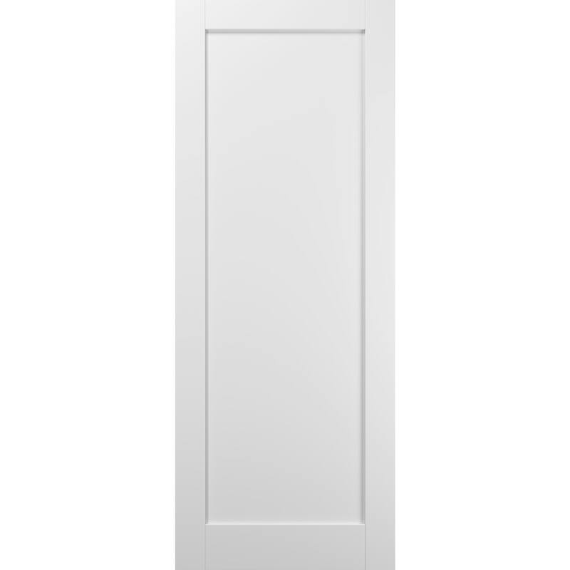 Slab Barn Door Panel / Quadro 4111 White Silk