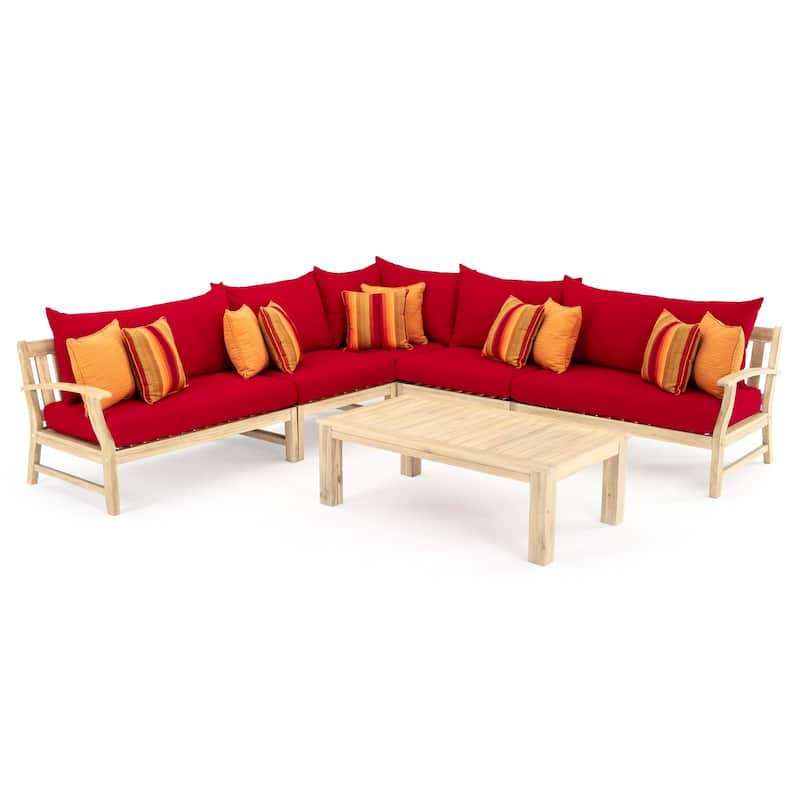 Kooper 6 Piece Sunbrella Outdoor Patio Sectional with Table