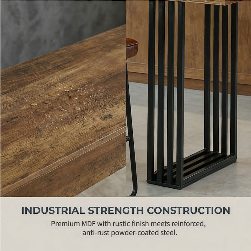 63 Inch Rectangular Bar Table