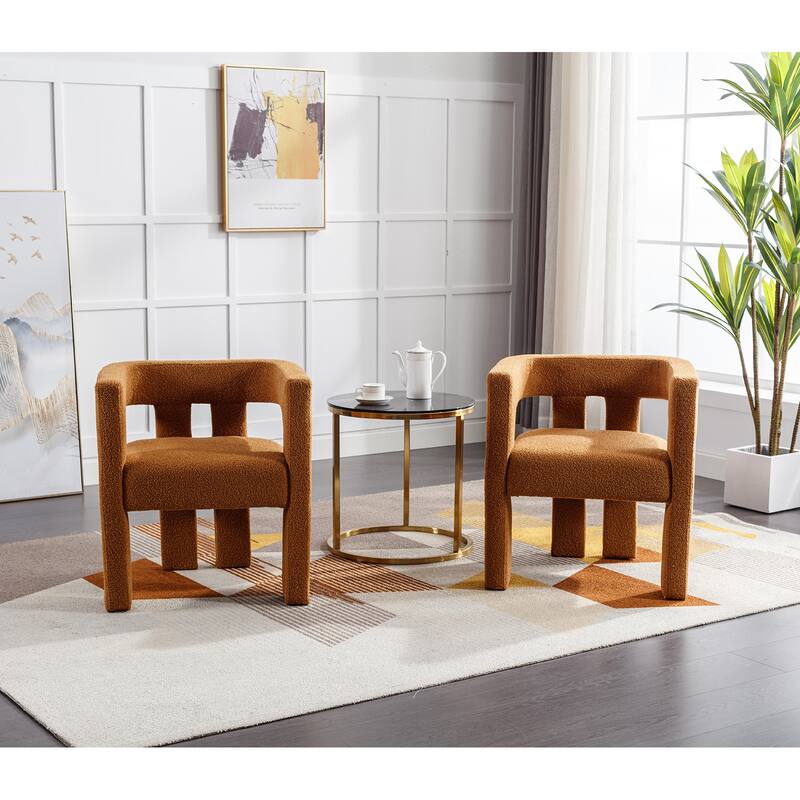 Fabric Upholstered Accent Dining Chair for Kitchen 2PCS