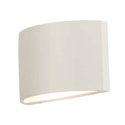 Colton 1-light ADA White LED Outdoor Sconce, Frosted White Glass Shade