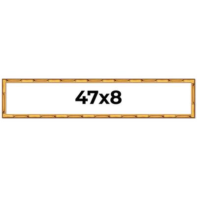 47x8 Frame Gold Bamboo Picture Frame Modern Photo Frame Includes UV Acrylic Shatter Guard Front Acid Free Foam Backing Board