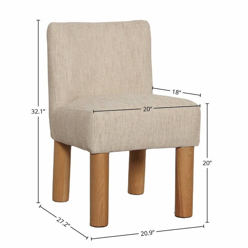 Austin Upholstered Dining Chair, Tweed Natural (Set of 2)