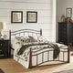 preview thumbnail 27 of 31, Sadie Brown and Black Metal Bed by iNSPIRE Q Classic Brown/Black - Queen