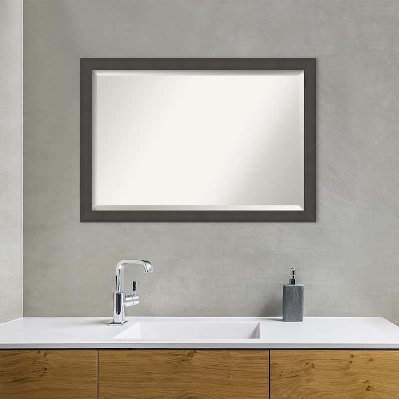 Blaine Narrow Beveled Framed Bathroom Vanity Wall Mirror