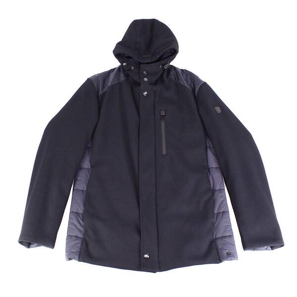 Shop Bugatti New Black Mens Size 42r Flexcity Hooded Full Zip