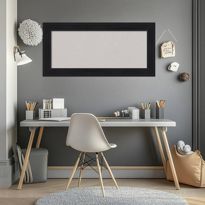 Abbey Black Framed Cork Board - Bulletin Board, Organization Board, Pin Board