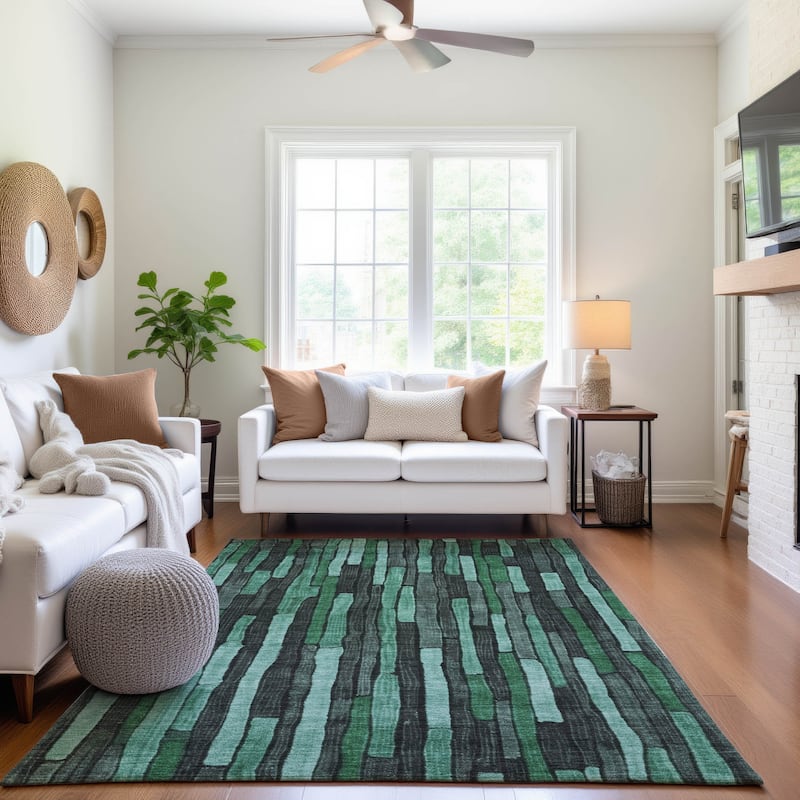 Premium Washable Super Soft Modern Stripes Mayfield Rug