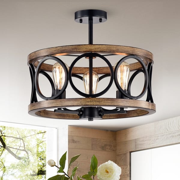 geld kroon Specialist Shacer 3-light Hood Design Ceiling Lamp - On Sale - Overstock - 28234886