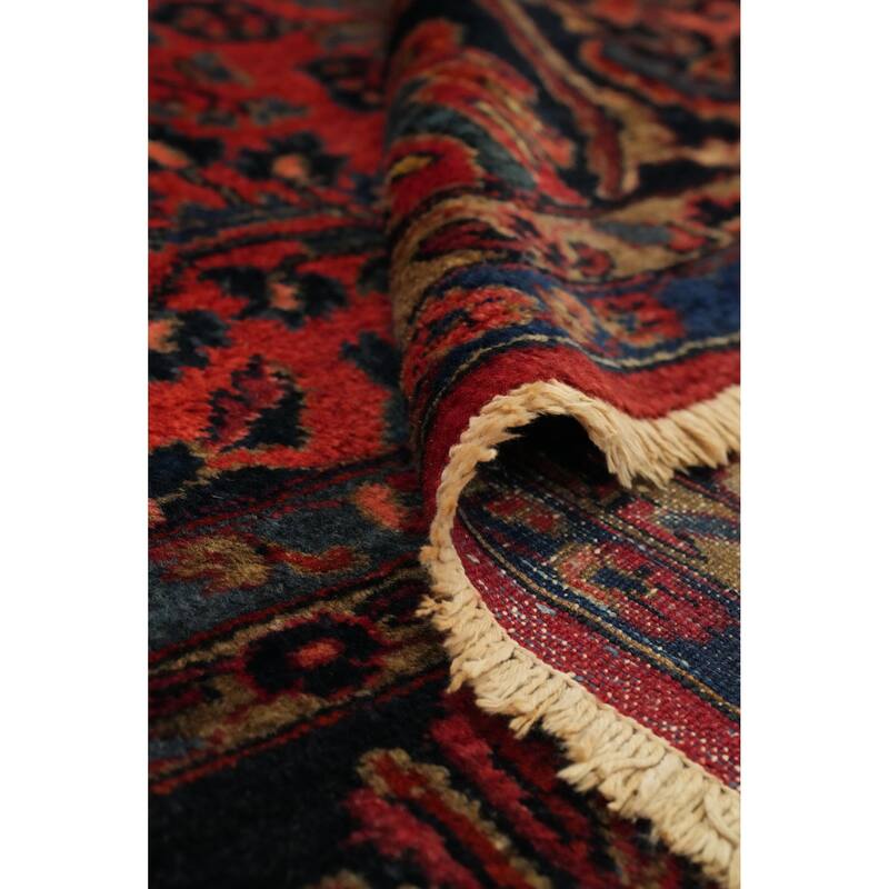 Hand Knotted Oriental 100% Wool Carpet Traditional Floral Oranges & Rust Lilian Area Rug - 11' 11'' X 9' 2''