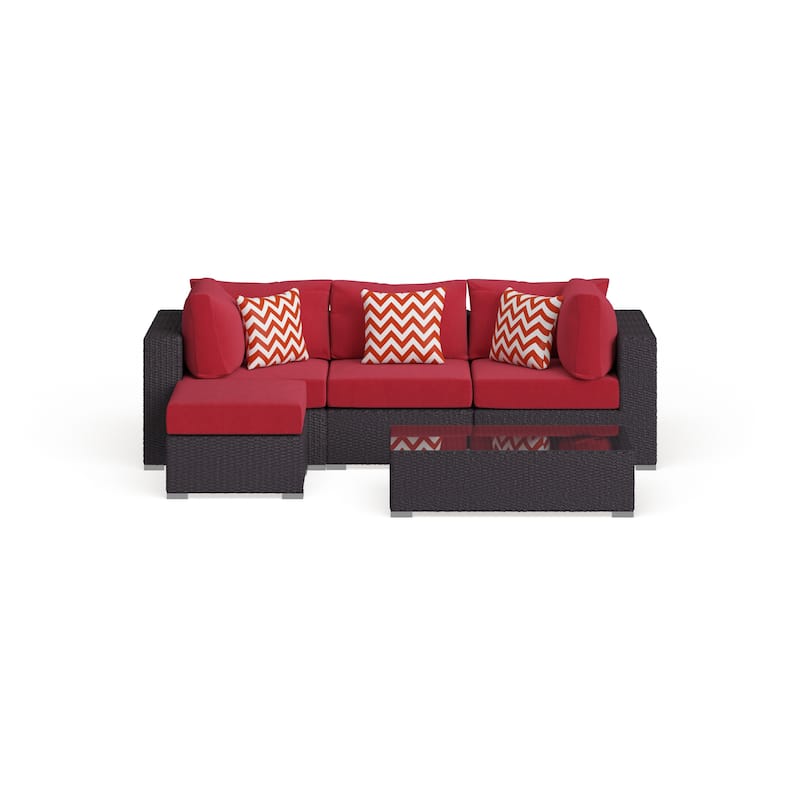 Convene 5 Piece Outdoor Patio Sectional Set