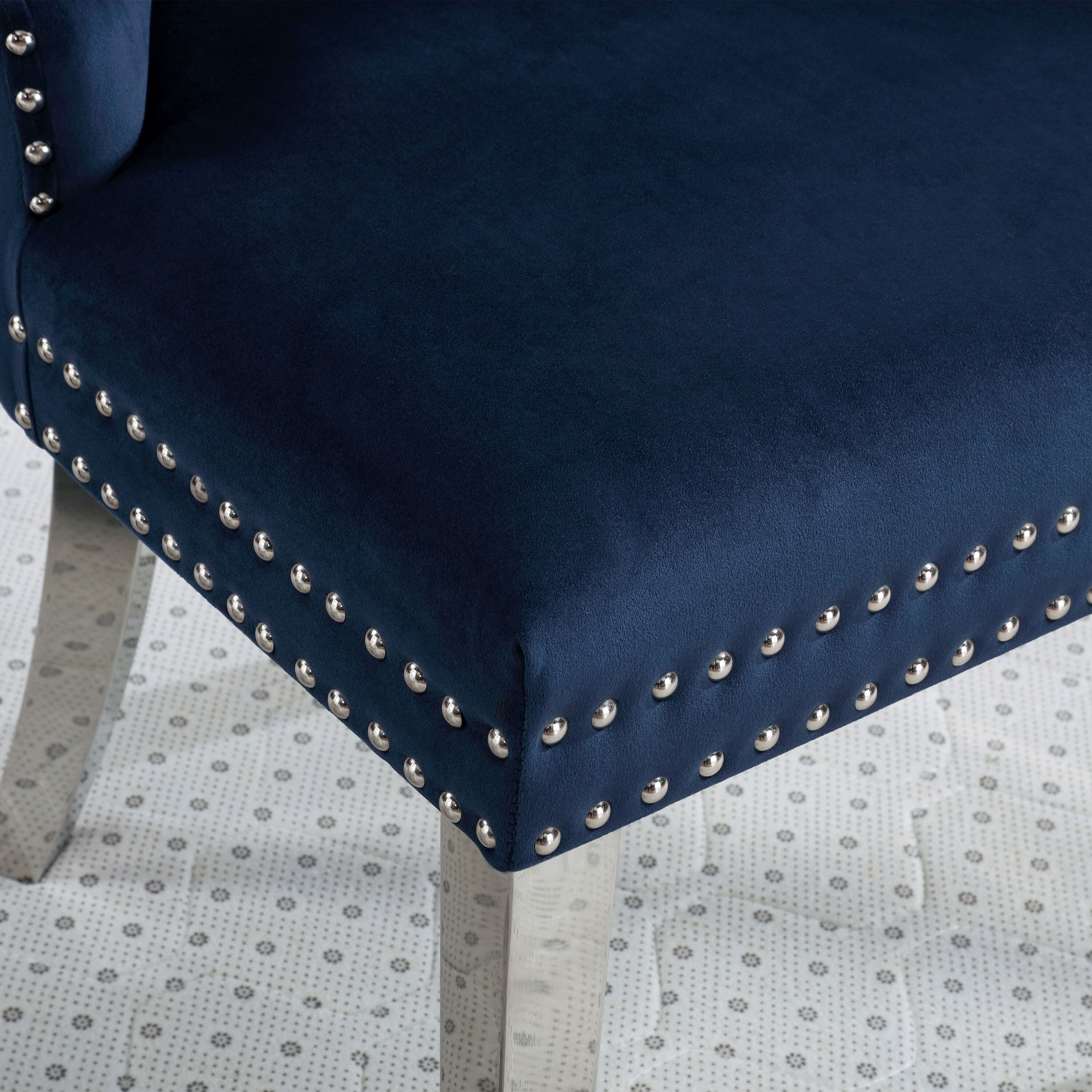 Furniture of America Rorrie Traditional Button Tufted Velvet