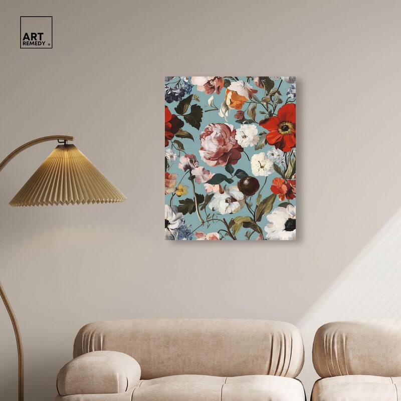 Floral Tapestry I Canvas by Art Remedy, Gallery Wrapped