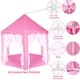 preview thumbnail 6 of 8, Portable Folding Princess Castle Tent with Star Lights