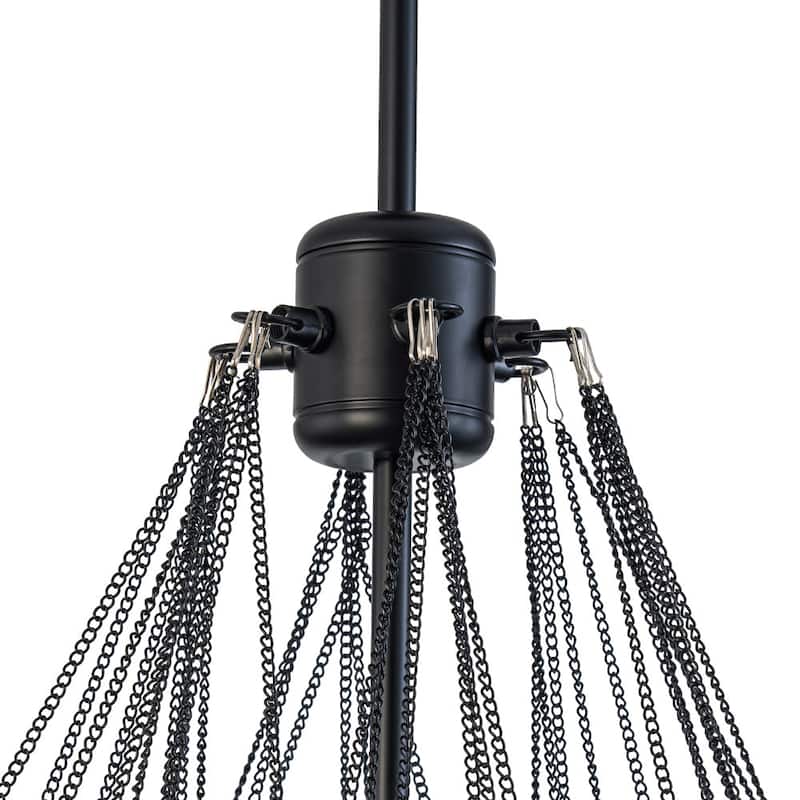 Modern 3-light Clear Ribbed Glass Globe Bubble Chandelier