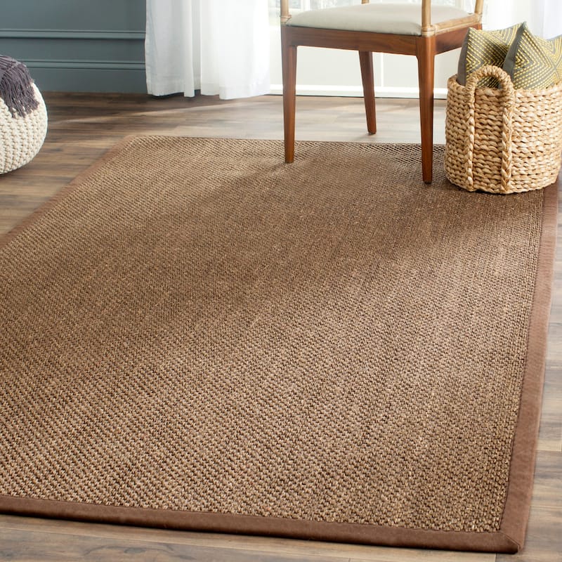 SAFAVIEH Natural Fiber Elmyra Sisal Border Rug - 3' x 5' - Brown/Brown