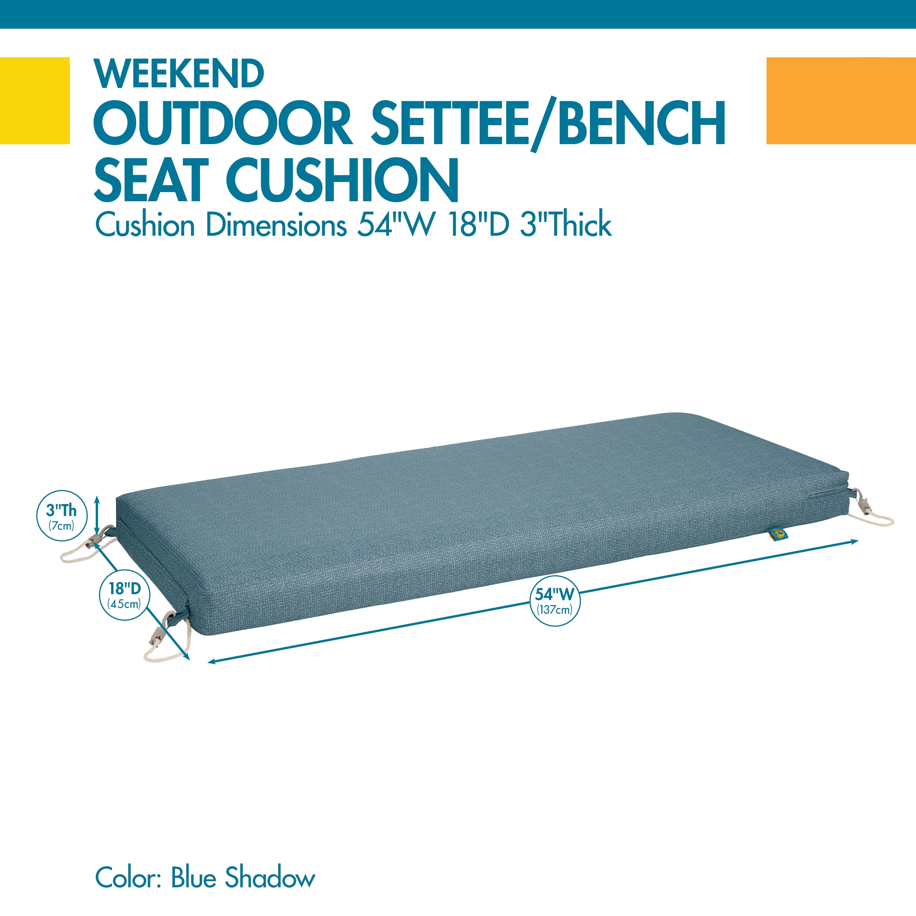 Duck Covers Weekend Water Resistant Outdoor Bench Cushion Overstock 31316233