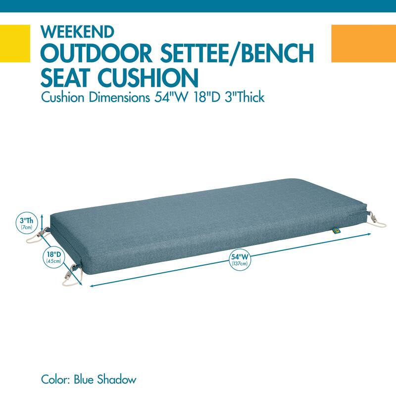 Duck Covers Weekend Water-resistant Outdoor Bench Cushion