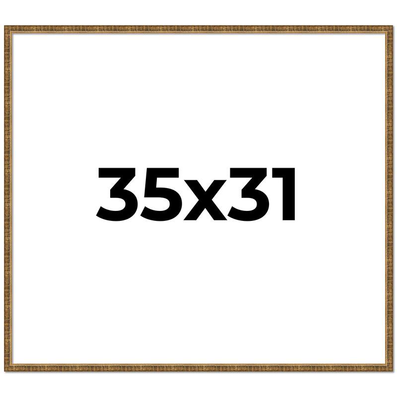 35x31 Frame Gold Solid Wood Picture Frame - Complete Modern Photo