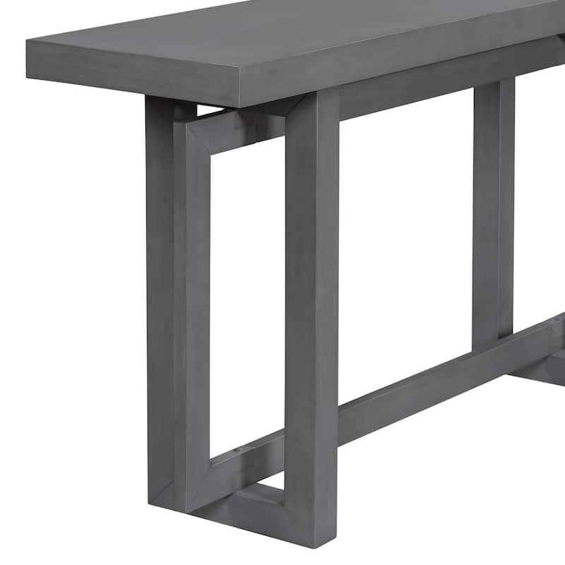 Contemporary Console Table with Wood Top, Extra Long Entryway Table for Entryway, Hallway, Living Room, Foyer, Corridor