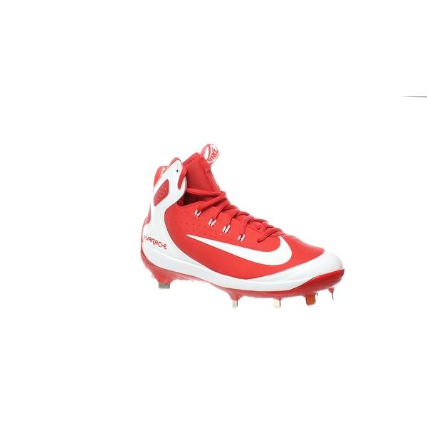 Shop Nike Mens Alpha Huarache Elite Red Baseball Cleats Size 7