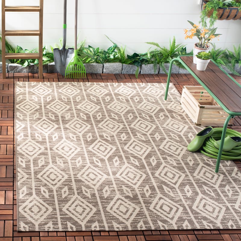 SAFAVIEH Courtyard Gezina Indoor /Outdoor Waterproof Patio Backyard Rug
