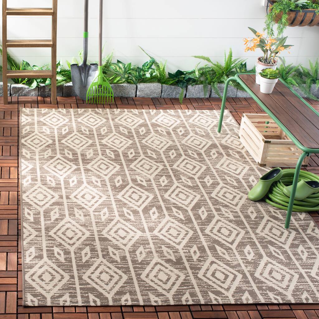 SAFAVIEH Courtyard Gezina Indoor /Outdoor Waterproof Patio Backyard Rug