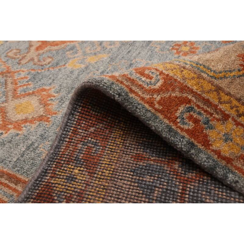 ECARPETGALLERY Hand-knotted Jules Serapi Dark Blue Wool Rug - 7'11 x 9'9