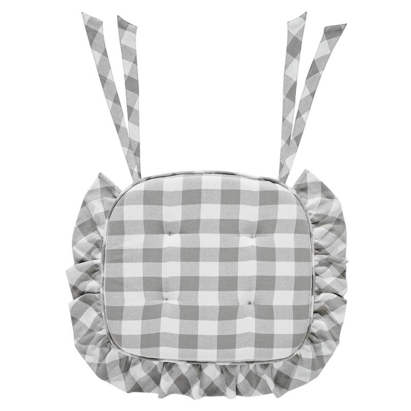 Annie Buffalo Check Ruffled Chair Pad