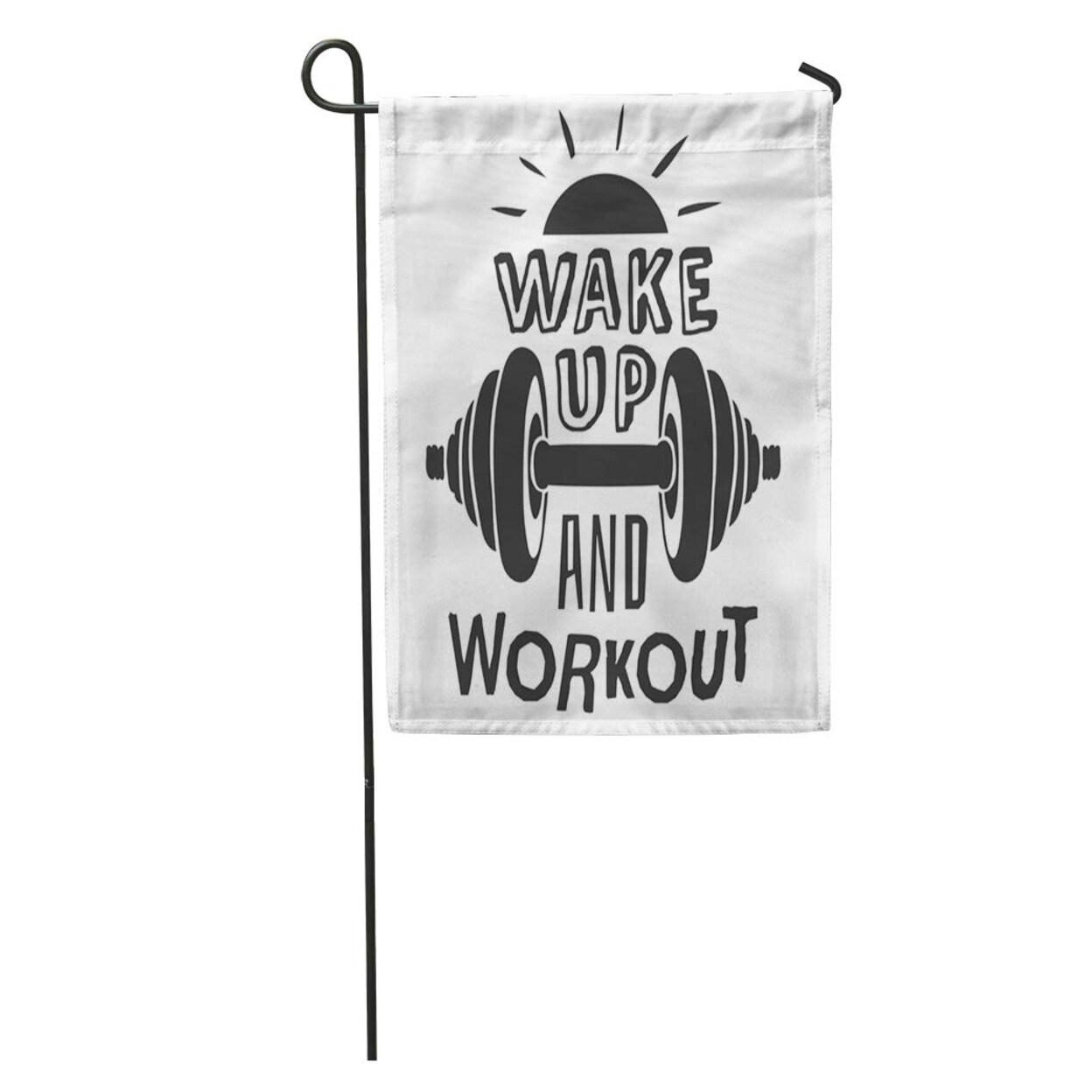 Shop Gym Text Wake Up And Workout Sport Motivation Quote Positive Doodle Energy Garden Flag Decorative Flag House Banner On Sale Overstock 31338925