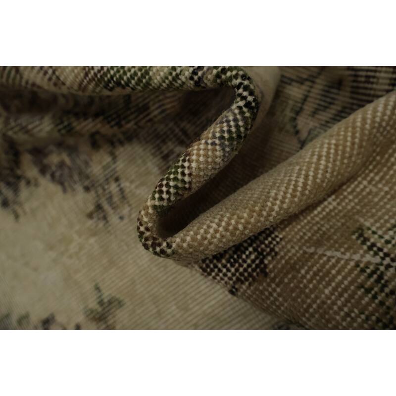 Hand Knotted Oriental 100% Wool Carpet Transitional Floral Beige & Ivories Anatolian Area Rug - 8' 3'' X 4' 11''