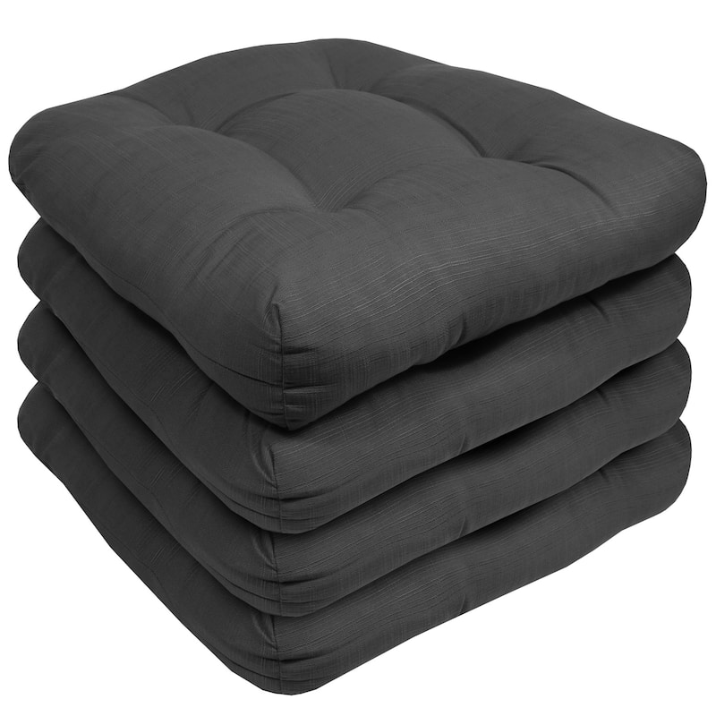 Sweet Home Collection Patio Cushions Outdoor Chair Pads Thick Fiber Fill Tufted 19" x 19"