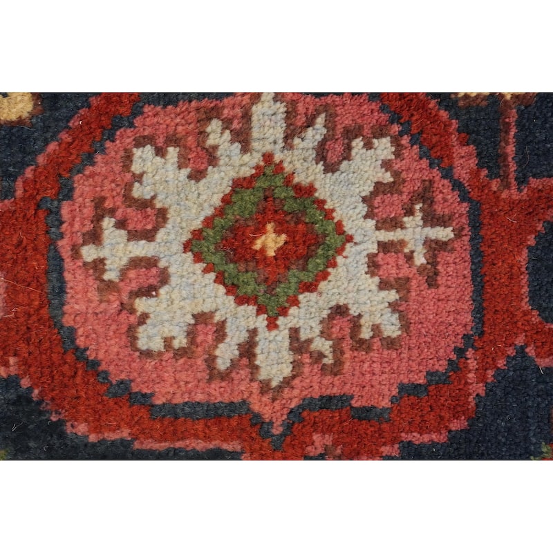 Hand Knotted Oriental 100% Wool Carpet Traditional Medallion Oranges & Rust Heriz (serapi) Area Rug - 14' 1'' X 9' 10''