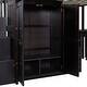 preview thumbnail 37 of 110, Twin/Full Size Loft Bed with Storage Staircase, Wardrobe and Desk, Solid Wood Loft Bedframe with 2 Storage Drawers and Shelves