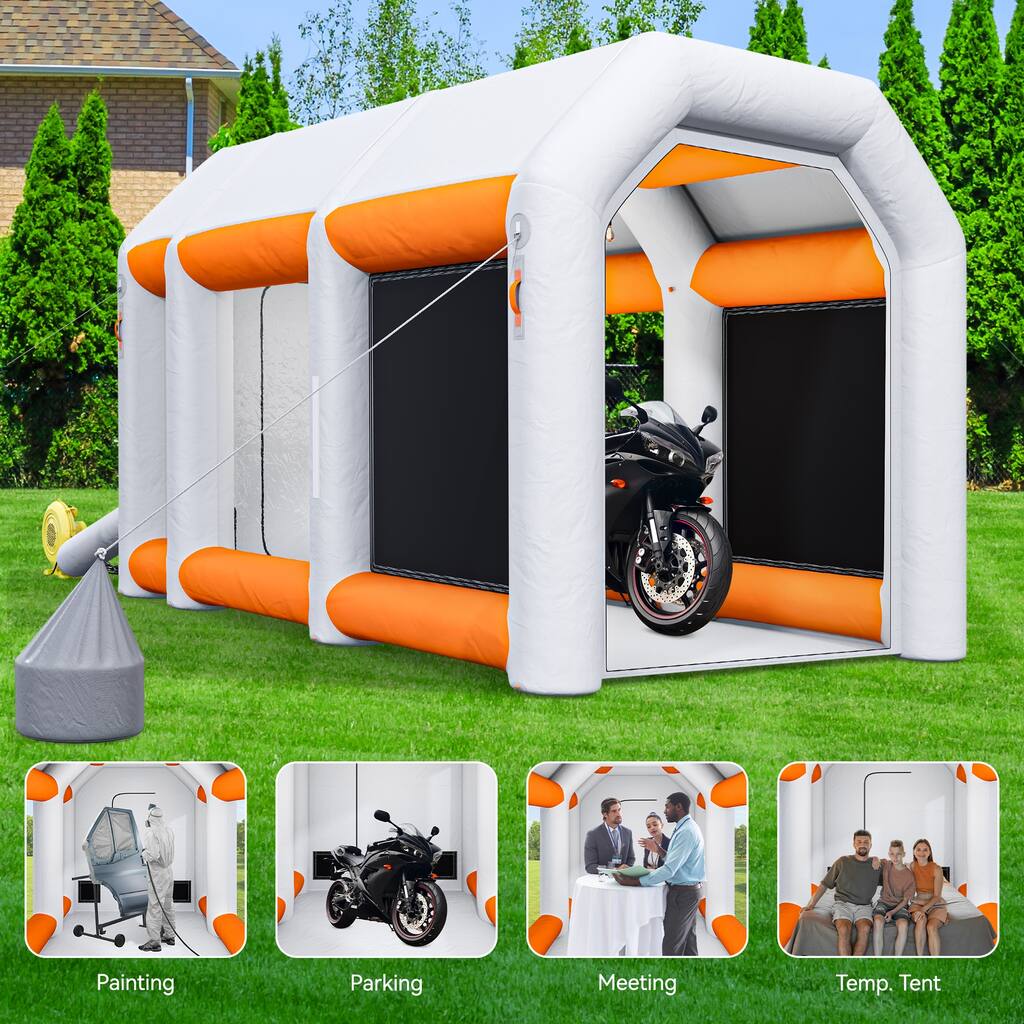 Portable Inflatable Paint Booth Carport with Air Filter System