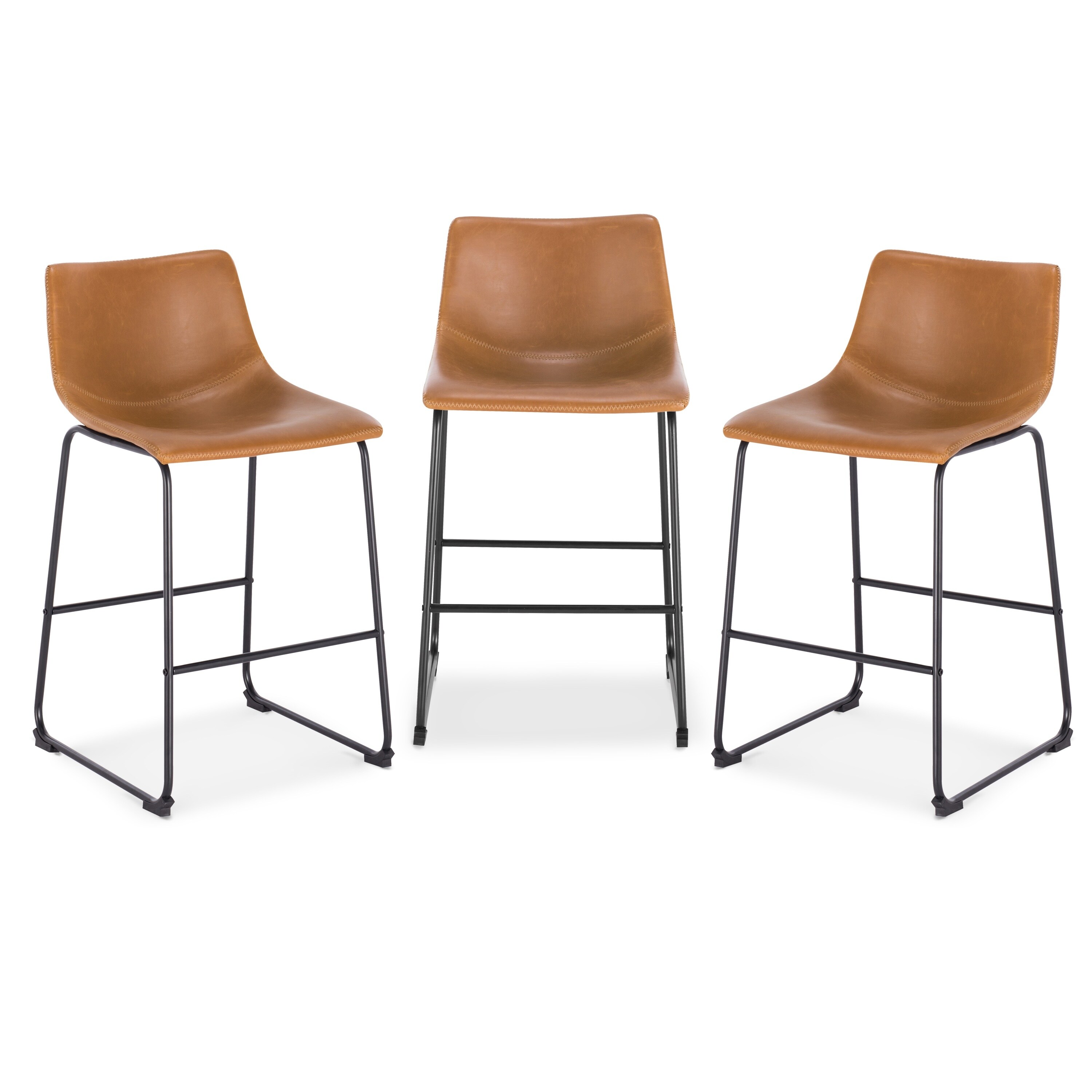 EdgeMod Brinley Steel Counter Stools Set of 3 On Sale Bed