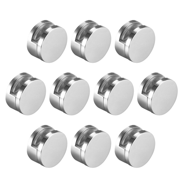 2pcs 3-5mm Mirror Glass Hanging Kit Wall Bracket Round Clips Zinc Alloy