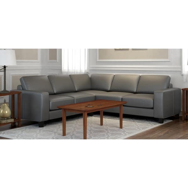 Paulina Topgrain Italian Leather Sectional Sofa On Sale Bed Bath