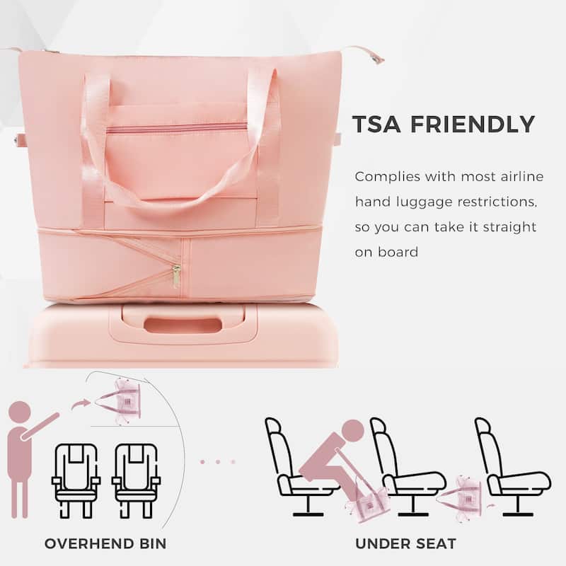 Luggage Sets 4 Piece, ABS Durable Suitcase with Travel Bag, Carry On Luggage Suitcase Set with 360°Spinner Wheels