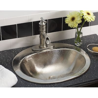 Seville 20" Drop-In Bathroom Sink in Nickel