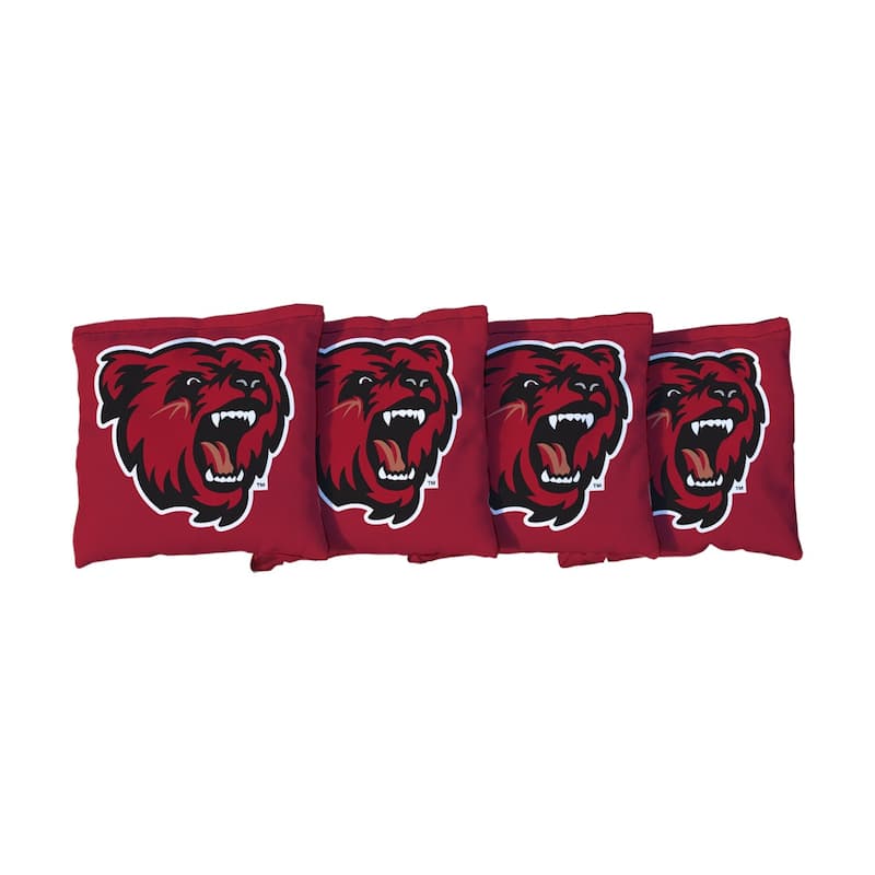 Bridgewater State Bears Red Cornhole Bags - All-Weather Resin Filled