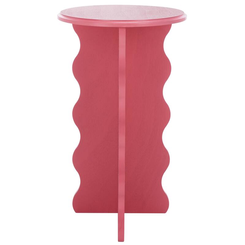 SAFAVIEH Lilith Wavy Accent Table - 15"W x 15"D x 22"H - Rose