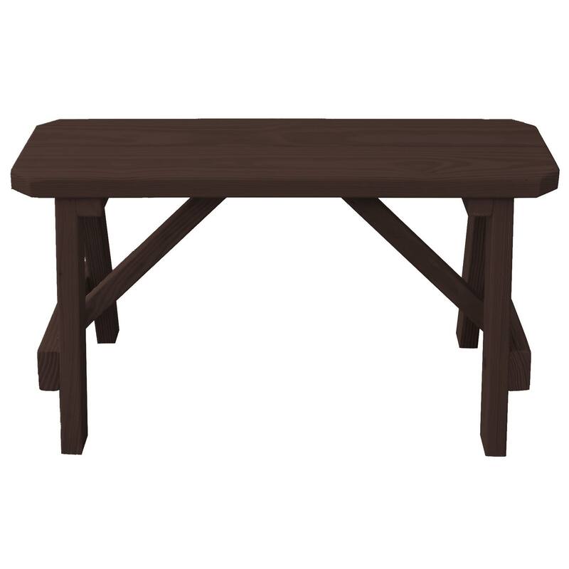 Pine 3' Traditional Bench - Walnut Stain