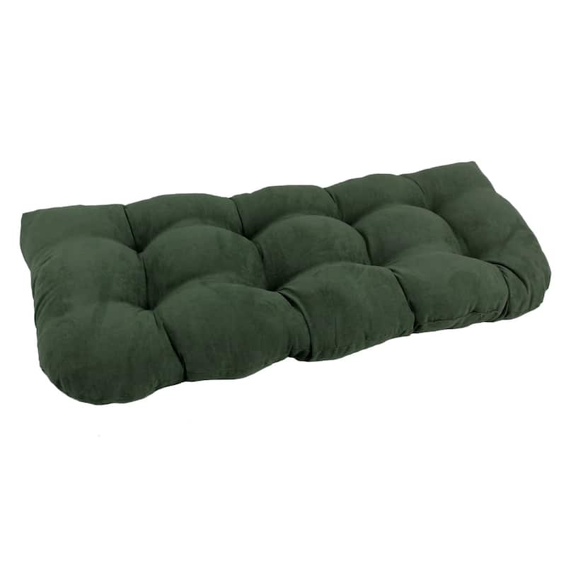 42-inch by 19-inch Rounded Back Microsuede Bench Cushion - 42 x 19 - Hunter Green
