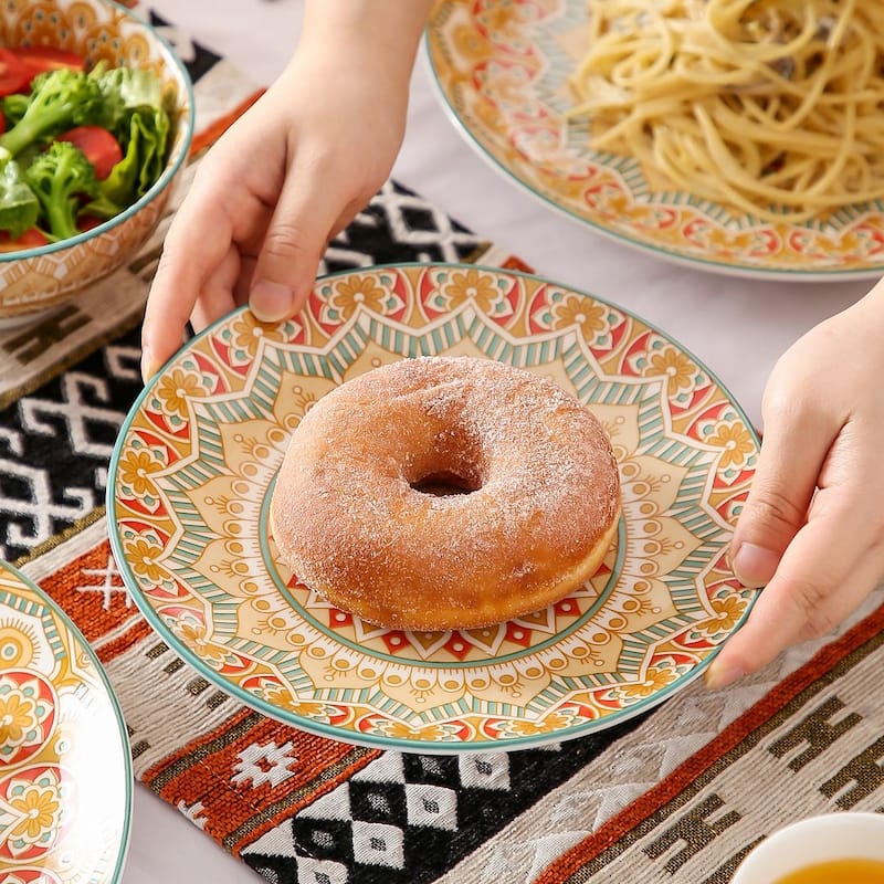 vancasso Mandala Bohemian Porcelain Dinnerware Set (Service for 4)