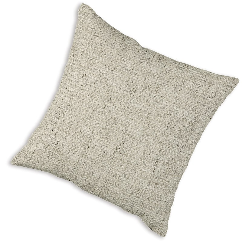 Throw Pillow Set of 4, 20 Inch, Woven Gray Design, Straight Edge, Polyester
