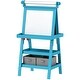 preview thumbnail 1 of 11, 3 in 1 Children's Toys Double-Sided Easel with Two Storage Baskets Blue